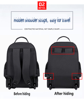 Sac de voyage multifonctionnel en toile imperméable anti-éclaboussures avec compartiments superposés, idéal été comme hiver, 20-35L, avec ceinture à coussin d'air – Nouvelle collection tendance