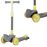 Trottinette pour enfants pliable à 3 roues avec frein arrière, hauteur réglable sur 5 niveaux, certifiée CE EN71