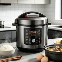 Cuisinière à pression électrique 6L 1000W 220V en acier inoxydable, multicuiseur numérique 10-en-1 avec minuterie 24H CE