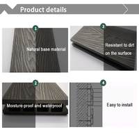 Fabrication chinoise de terrasses en WPC co-extrudé 3D embossé, imperméables, antidérapantes, pour extérieur, jardin, patio, piscine