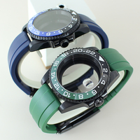 Boîtier de montre de plongée en acier bicolore GMT de haute qualité 40MM avec verre saphir pour mouvements NH34/35/36/38 Miyota8205 8215 821A 82