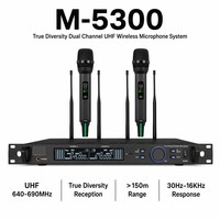 Système de microphone sans fil UHF professionnel 640-690 MHz longue portée 150 m numérique pour scène, karaoké, conférence avec appairage automatique de fréquence