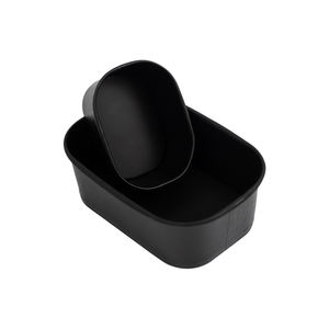 Boîte alimentaire en papier kraft jetable écologique, bol en papier carré avec couvercle, résistant à la graisse, conteneur alimentaire à emporter pour restaurant - Product Image 5