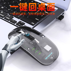 Souris optique sans fil T11 Ai, Bluetooth 2.4G, 5 boutons silencieux, pour ordinateurs portables et tablettes Apple Huawei - Product Image 3