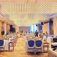Lampes suspendues en cristal d'ingénierie personnalisées, grand cube lumineux, pour hall d'hôtel, centre commercial, département des ventes, table de sable, Sound Ball
