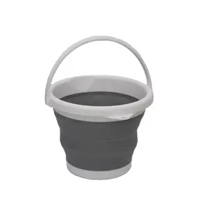 Hot Selling 5L Collapsible Silicone Lightweight Wash bucket Convenient Foldable Plastic Bucket for Household Water Use