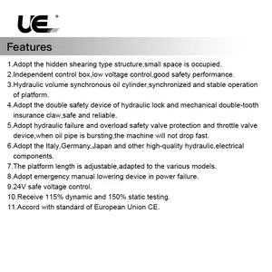 UE-3.0S/3.5S Gunting Listrik Kecil Di Lantai, Peralatan Pengangkat Mobil Hidrolik Harga Terbaik - Product Image 3