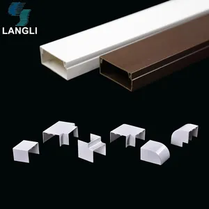 Electrical Fireproof Tee Flat Angle With Network Systems Floor Wiring Cable Trunk Fittings PVC Trunking Accessories