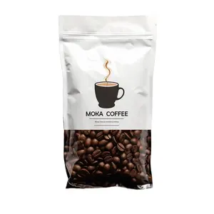 Kunden spezifisch bedruckter wieder versch ließbarer Druck verschluss beutel mit flachem Boden Kunststoff Arabica Kaffeebohnen Lavazza Kaffee Produkt verpackungs beutel