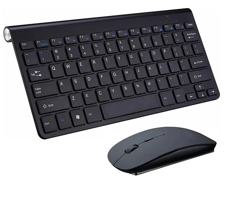 Mini clavier et souris multimédia sans fil 2.4g