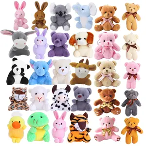 Gift Sets Promotion 24 Pack Mini Plush Stuffed Animals Toy Custom Various Soft Stuffed Plush Animals Toys