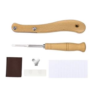 <span class=keywords><strong>Lame</strong></span> à pain en acier inoxydable, outil manche en bois de bambou, jeu de lames à pain, outil de broyage, cuisson de la pâte, couteau de marquage - Product Image 2