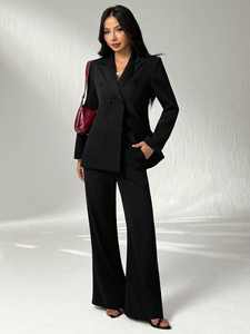 Conjunto de Dos Piezas de Traje <span class=keywords><strong>Terno</strong></span> <span class=keywords><strong>para</strong></span> <span class=keywords><strong>Mujer</strong></span>, Primavera 2026, Venta al por Mayor, <span class=keywords><strong>Elegante</strong></span>, Moda, Manga Larga, Corte Holgado, Pantalones Rectos - Product Image 2