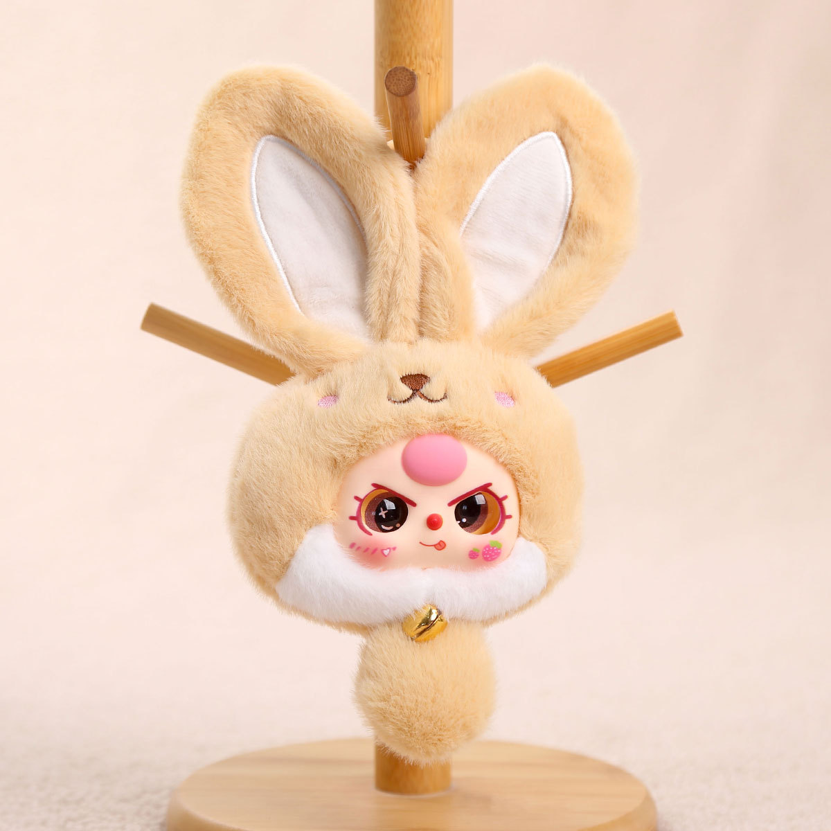 Bambola in vinile coniglio di tre anni marrone chiaro-22 cm/71 g