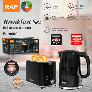 RAF New Design 1.7 Liter Hot Water Boiler Electric Tea <strong>Kettle</strong> and 2 Slice <strong>Toaster</strong> <strong>Combo</strong> - Product Image 2