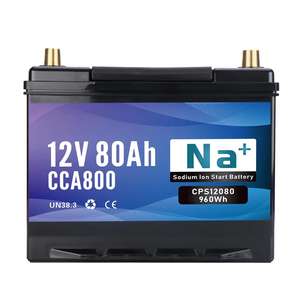 Batería de iones de sodio de larga duración 12V 80Ah para sistema de arranque y parada automático, más de 4000 ciclos, servicio OEM. - Product Image 1