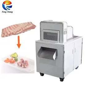 Otomatik dondurulmuş gıda tavuk eti Sordfish Marlin balık et kemik küp kesme dilimleme makinesi