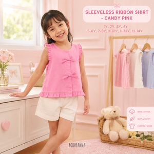 Camisa de algodón con cinta decorativa para niñas, que ofrece un tacto suave, transpirable y un estilo encantador para cada temporada. - Product Image 3