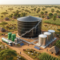 Réservoir de Fermentation Anaérobie, Digesteur de Biogaz, Réacteur pour le Traitement des Eaux Usées et des Boues, Système d'Équipement Industriel
