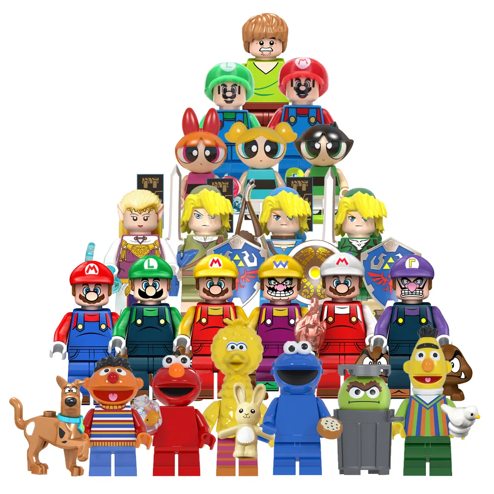 KDL805 WM6053 Game cartoon MINI Action Mario Luigi Super Valio Chestnut Link Princes Figures Building Block Toy For Kid