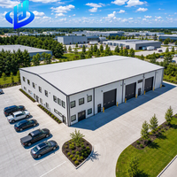 Almacén Prefabricado de Estructura de Acero Ligero de Larga Vía con Diseño de Rejilla, Estructura Q355B, Fábrica Certificada ISO 9001