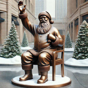 Estatua Navideña de <span class=keywords><strong>Santa</strong></span> <span class=keywords><strong>Claus</strong></span>, Estatua de Bronce, Artesanía Metálica Personalizada, Adorno Decorativo para el Festival de Navidad, Papá Noel Gigante - Product Image 5