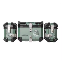 Boîte de queue en alliage d'aluminium 45L + 18L étanche de haute qualité avec sécurité pour CC110 boîte latérale incassable boîtier supérieur vert