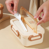 Boîte à lunch coréenne écologique étanche en acier inoxydable de qualité alimentaire avec 2 compartiments, boîte à lunch en plastique adaptée