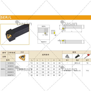 ด้าซาน เซอร์ แอล ที่จับเครื่องมือเกลียว 1616h16 2020k16 สำหรับการกลึงเกลียวภายนอก - Product Image 1