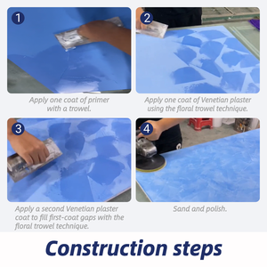 <span class=keywords><strong>Estuco</strong></span> <span class=keywords><strong>Veneciano</strong></span> Decorativo Azul Pescador, Revestimiento de Pared Liso y Duradero con Estética Italiana Clásica - Product Image 6