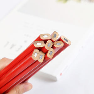 7 Inches Custom Logo Oval Octangle Shaped Black Lead Solid Carpenter <b>Pencils</b> Set HB Lead Wood Working Marking Tool Bulk <b>Pack</b> - Product Image 5