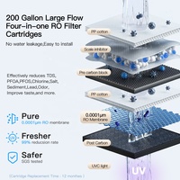 Système de filtration d'eau par osmose inverse, distributeur instantané d'eau chaude et froide, UV, écran LCD, purificateur de café, unité de purification d'eau domestique
