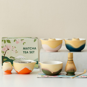 Juego de 6 piezas de tazas de matcha creativas personalizadas, batidor de bambú, juego de té matcha con logotipo personalizado, juego de matcha - Product Image 4