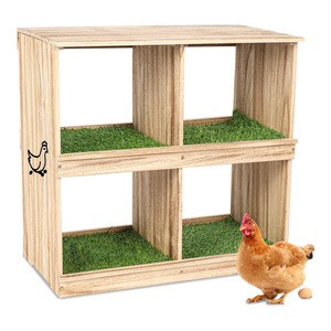 Nido de gallinas de madera de doble capa, 27.6x14x26 pulgadas, jaula ecológica para la puesta de huevos de aves de corral - Product Image 2