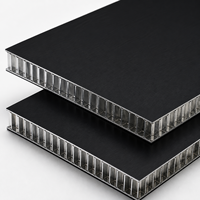 Panneau en aluminium noir personnalisé à structure alvéolaire avec surface lisse pour la décoration intérieure
