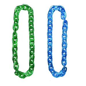 Оптовая продажа, разноцветное ожерелье из бисера с крупными звеньями Цепи для Марди Гра