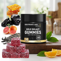 Gummies de Shilajit Pur de l'Himalaya Or – Formule OEM à Marque Blanche pour le Soutien de la Santé Cardiaque, Cérébrale et Cellulaire – Bonbons Gommeux
