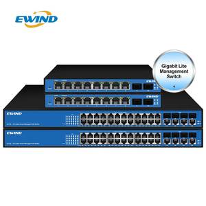 สวิตช์จัดการแบบง่าย 8/16/24 พอร์ต Gigabit PoE Easy Smart Lite พร้อม VLAN ETTPS IEEE802.3af/at 30W/พอร์ต 6KV สำหรับกล้อง IP WiFi CCTV ราคาประหยัด - Product Image 1