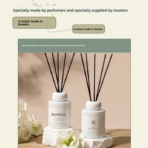 Diffuseur de parfum sans flamme en rotin, huile essentielle, parfum d'intérieur, chambre, désodorisant longue durée pour toilettes - Product Image 4