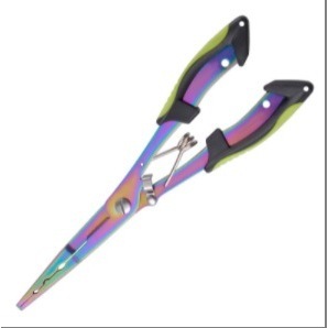 Pince de pêche Ztc459 en acier inoxydable, à bec long, multifonctionnelle, avec crochets, durable pour couper les leurres et les lignes - Product Image 4