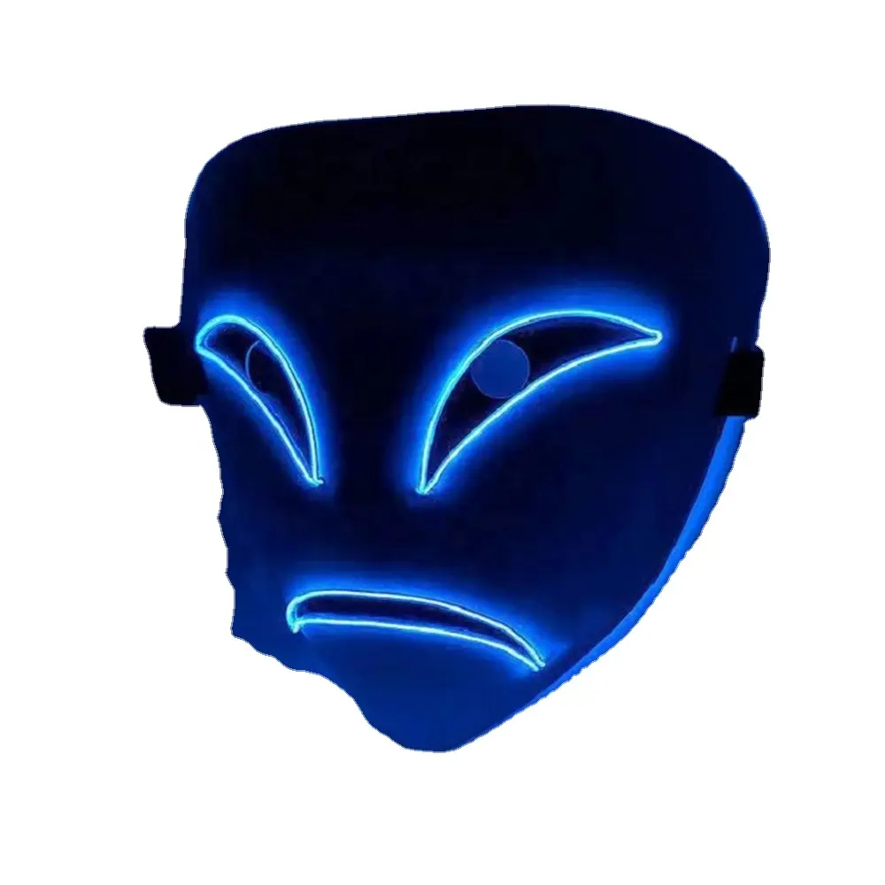 Страшные и забавные светодиодные маски для лица из латекса и ПВХ-материала маски для Хэллоуина для детей и взрослых