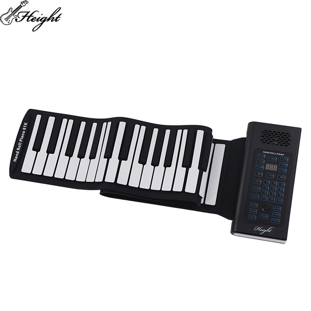 61-Key Electric Organ Foldable and Portable Piano Keyboard 128 Tones for Kids' Learning