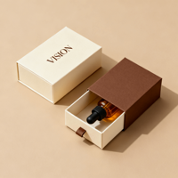 Boîte à tiroir en carton de teinture de mode personnalisée de luxe 30ml flacon compte-gouttes d'huile essentielle emballage de soins de la peau boîte d'huile pour cheveux de barbe