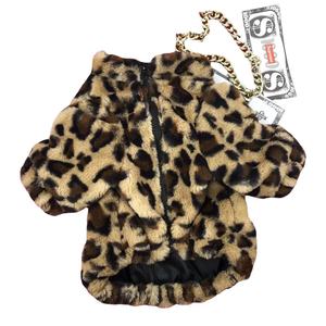 JXANRY-Ropa cálida para perros con estampado de leopardo para Otoño e Invierno - Product Image 2
