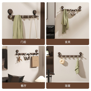 Heavy Duty Adhesive Wall Hooks 5 Hooks Modern Design For Coat Bag Storage Door Back Bathroom Use - Product Image 5