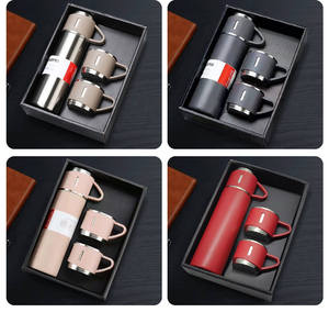 <span class=keywords><strong>Set</strong></span> di 3 Thermos in Acciaio Inox 304 da 500ml con Isolamento Sottovuoto, Una Tazza con <span class=keywords><strong>Due</strong></span> Coperchi - Product Image 6