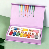 Coffret d'emballage personnalisé pour vernis à ongles en gel, huile et soins des ongles, avec revêtement UV, pelliculage mat et gaufrage éponge pour soins de la peau