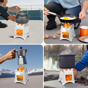 Maple Bridge Stainless Steel <b>Stove</b> Portable Simple <b>Stove</b> for Picnics, Camping, Barbecues, Windproof, Heating, Ultralight - Product Image 4