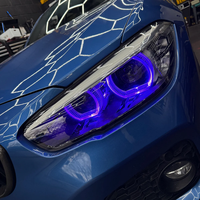 Modules LED DRL RGB SJC Auto pour BMW Série 1 F20 F21 2015-2019, phares LED Angel Eyes RGB DRL, panneaux LED multicolores