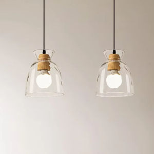 Minimalista de una sola cabeza araña Bar Pasillo Restaurante moderno LED nórdico de cristal colgante de luz - Product Image 3